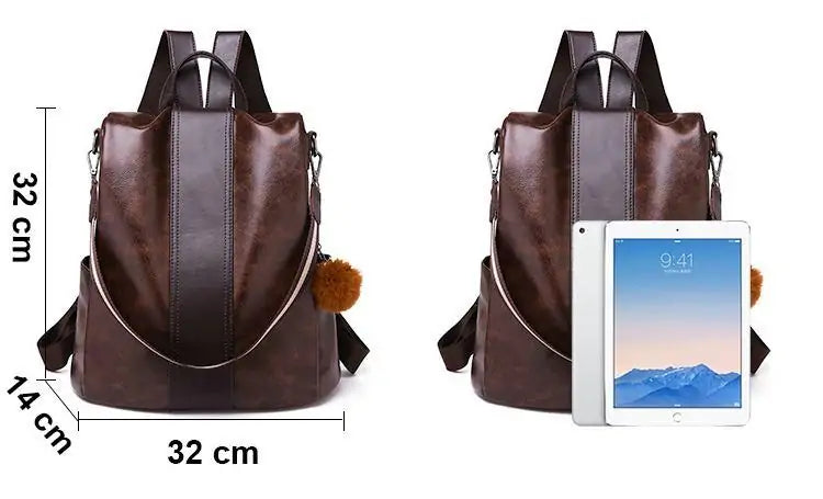 Travel Leather Backpack