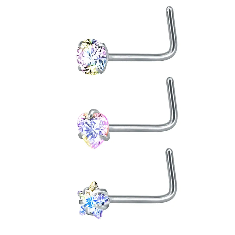 Crystal Nose Studs Set