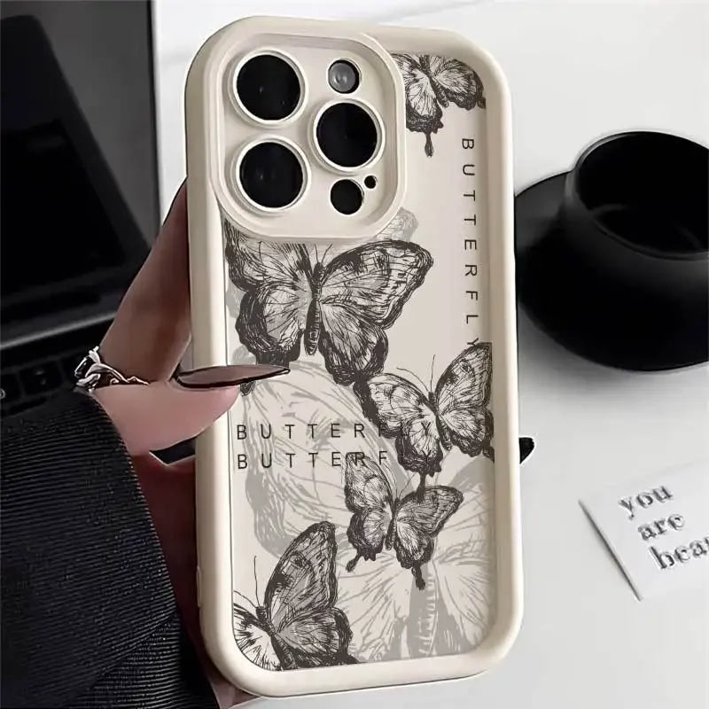 Oil Painting Butterfly Soft Phone Case (iPhone 11 - 15 Plus, Pro, & Pro Max)