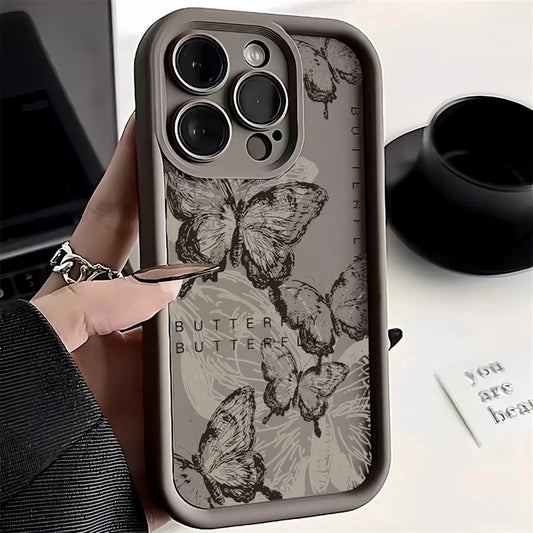 Oil Painting Butterfly Soft Phone Case (iPhone 11 - 15 Plus, Pro, & Pro Max)