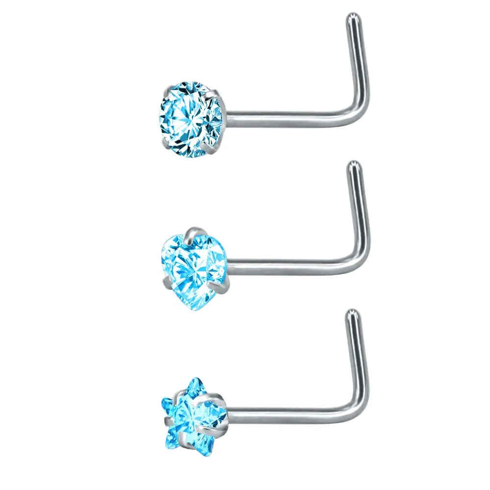 Crystal Nose Studs Set