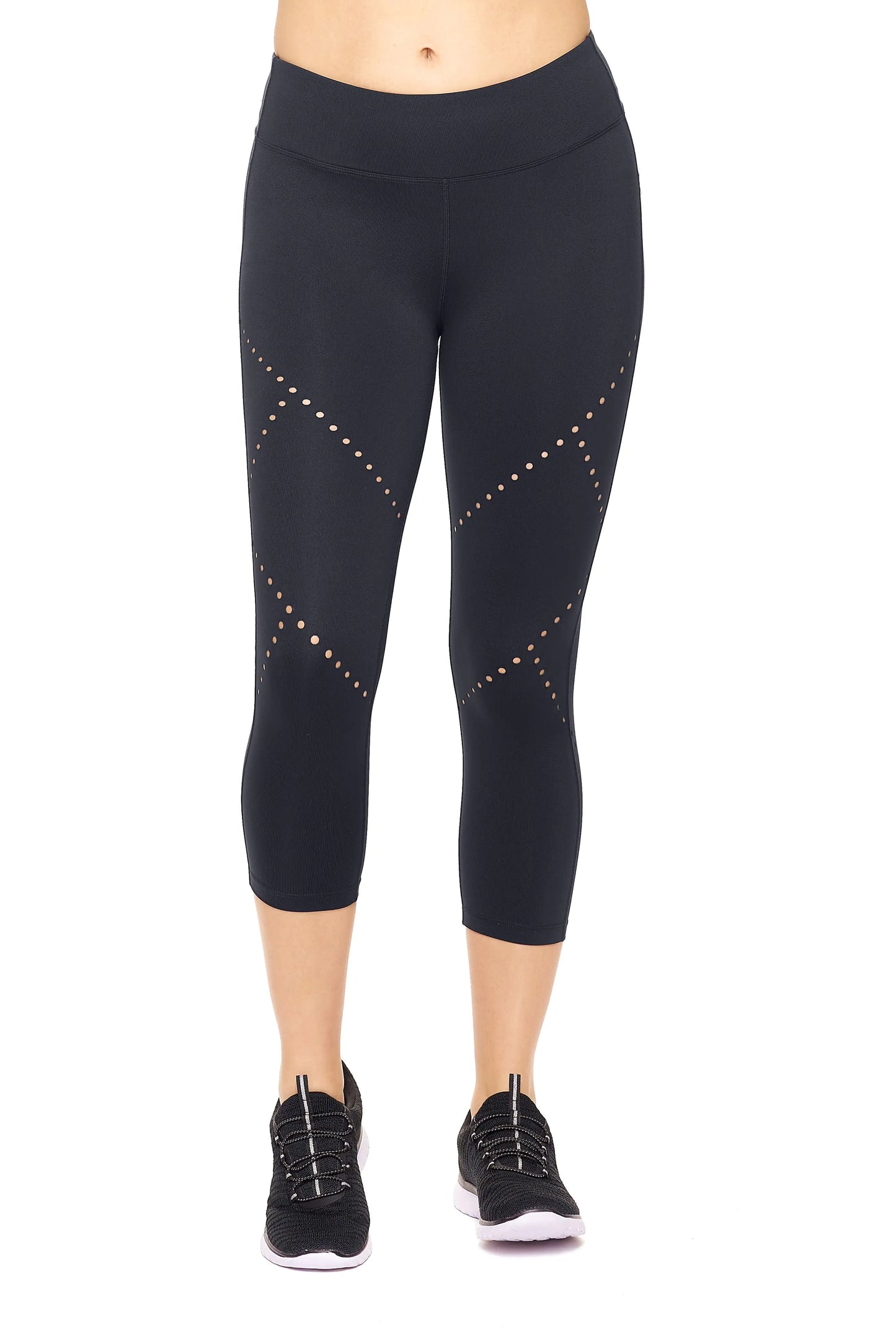 Women's Mid-Rise Diamond Laser Cut Leggings