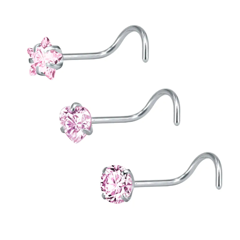 Crystal Nose Studs Set