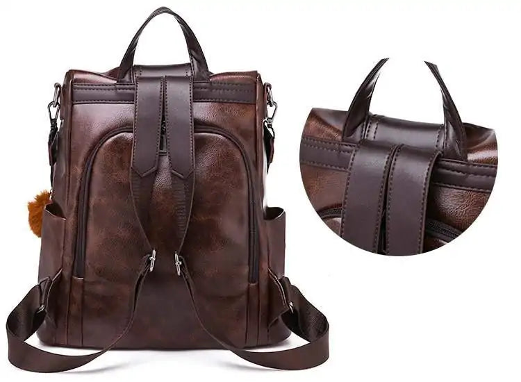 Travel Leather Backpack