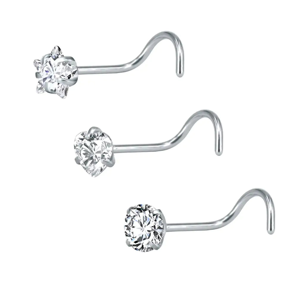 Crystal Nose Studs Set