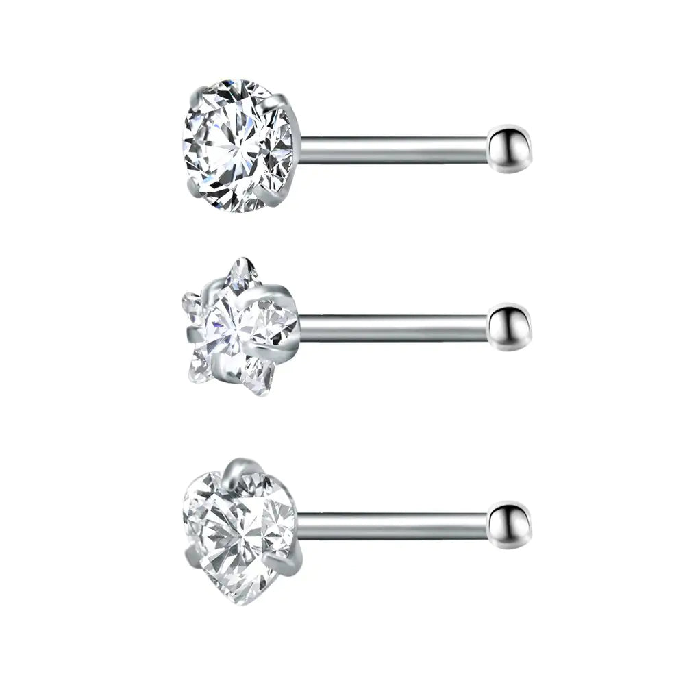 Crystal Nose Studs Set