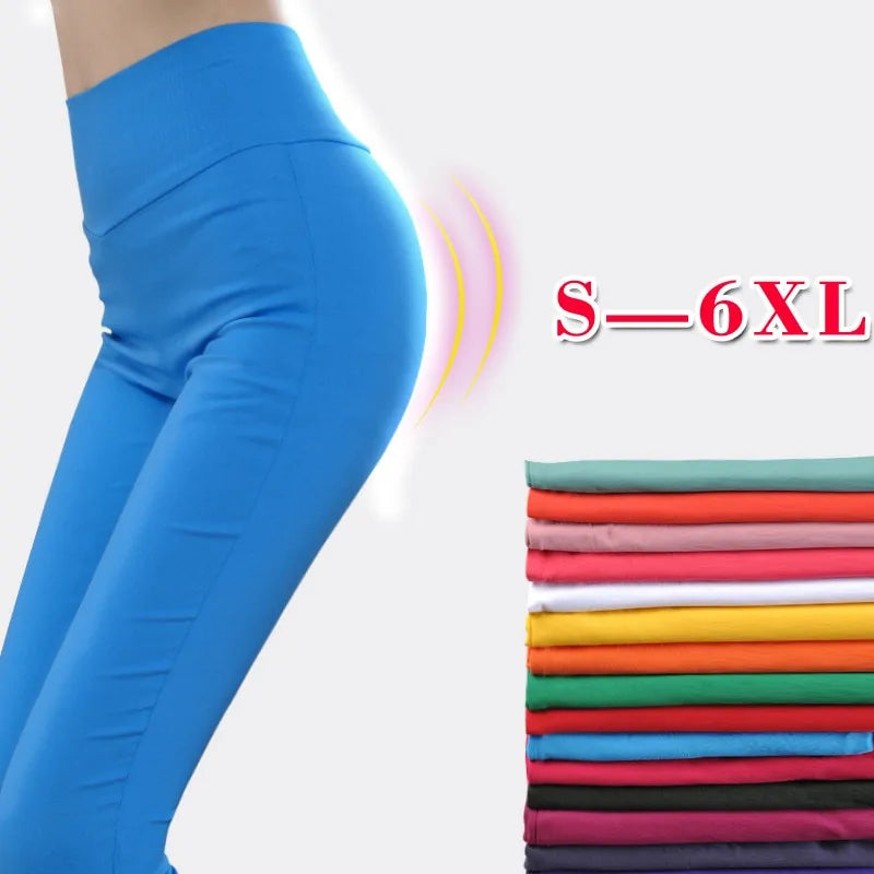 Plus Size High Waist Stretch Leggings