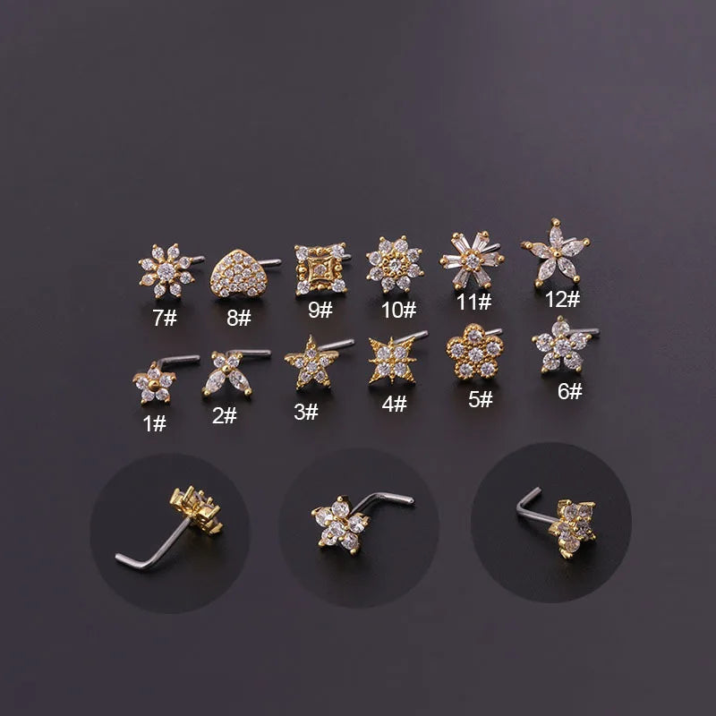 Stainless-Steel Nose Studs (20G)