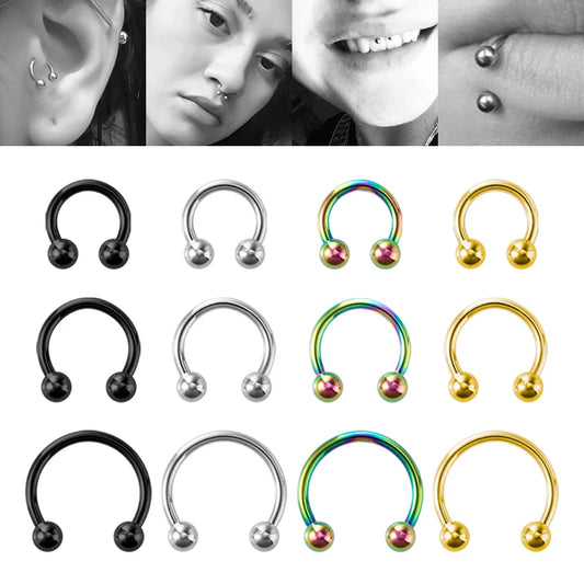 3Pcs Stainless-Steel Nose Ring Set (16G)