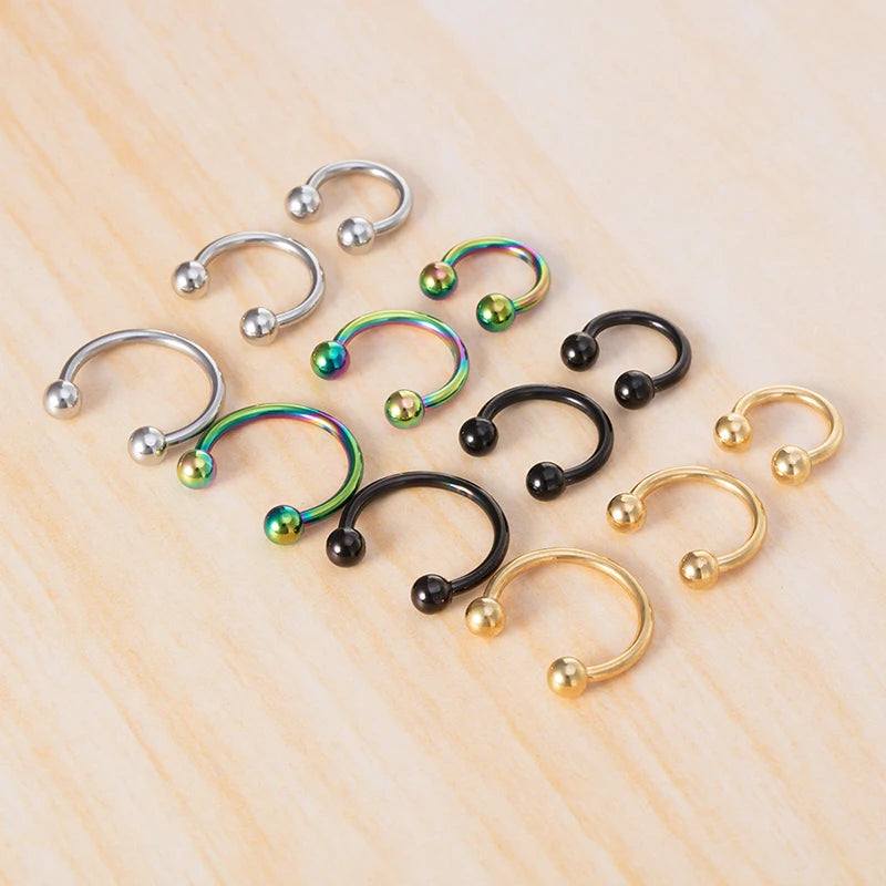 3Pcs Stainless-Steel Nose Ring Set (16G)