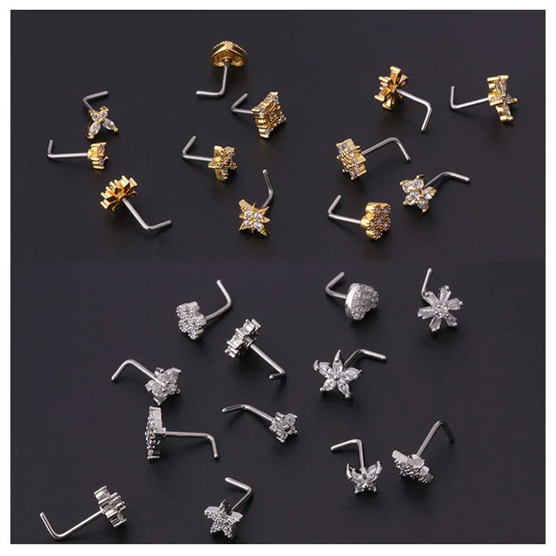 Stainless-Steel Nose Studs (20G)