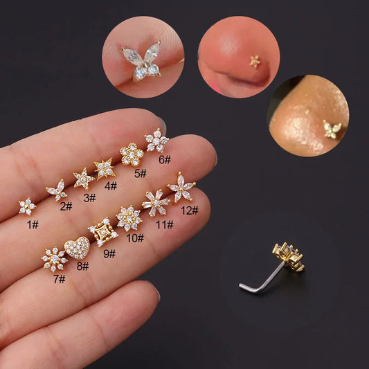 Stainless-Steel Nose Studs (20G)