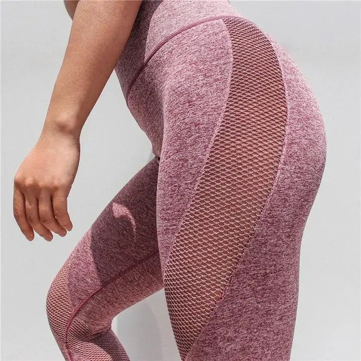 Mesh Capri Leggings with Tummy Control