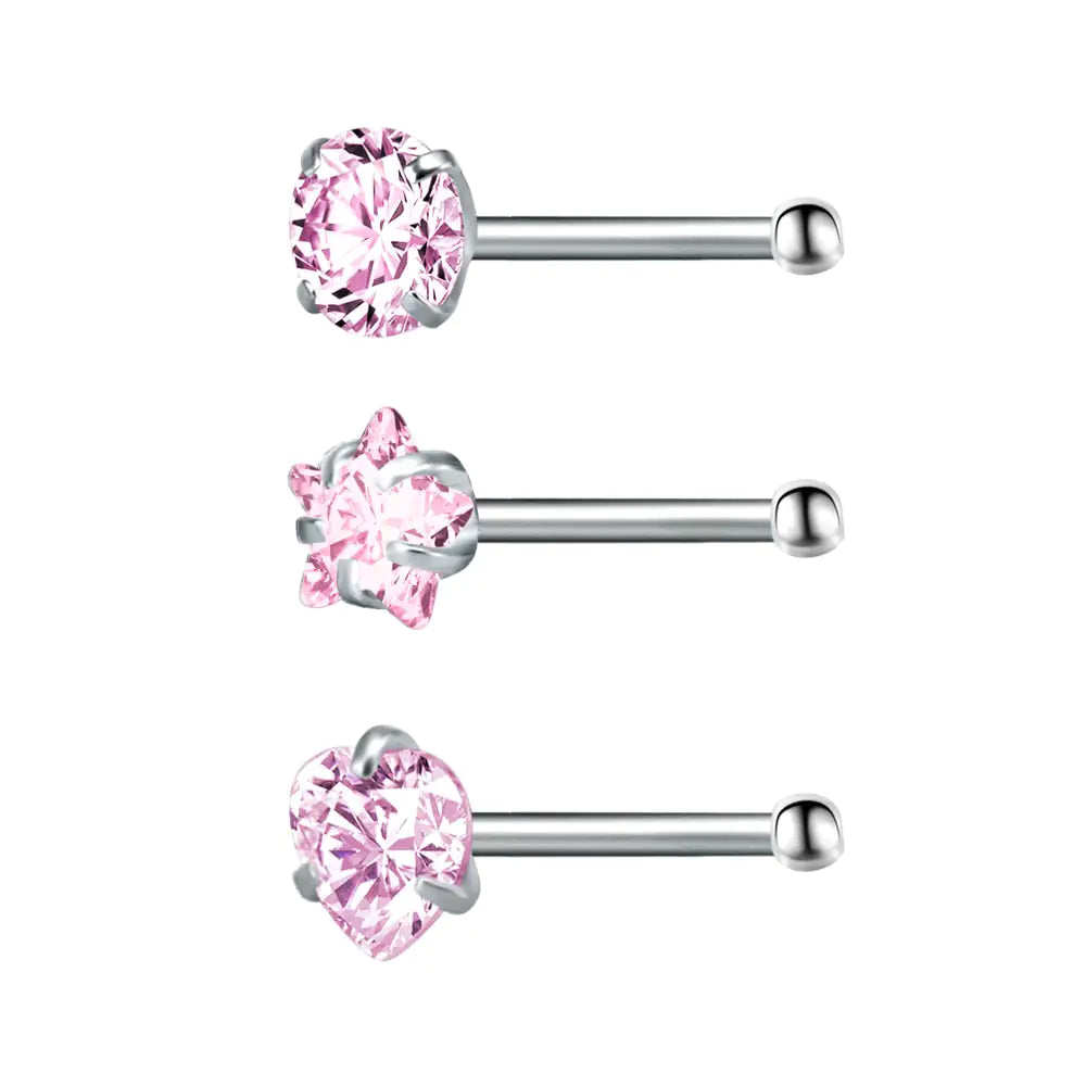 Crystal Nose Studs Set