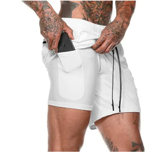 Mens 2 in 1 Fitness Running Shorts