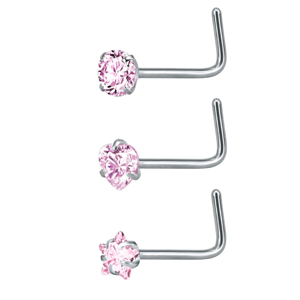 Crystal Nose Studs Set