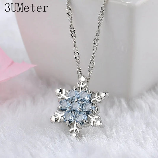 Snowflake Charm Necklace Set