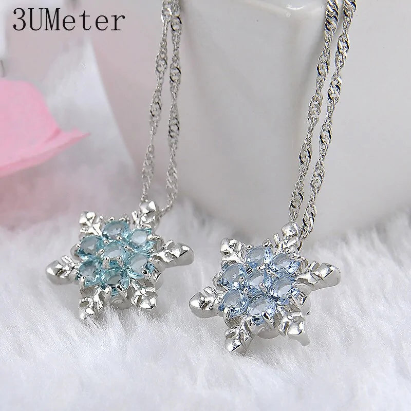 Snowflake Charm Necklace Set