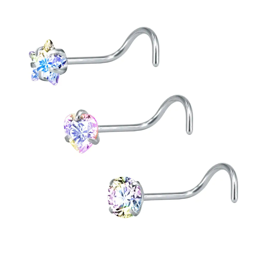 Crystal Nose Studs Set