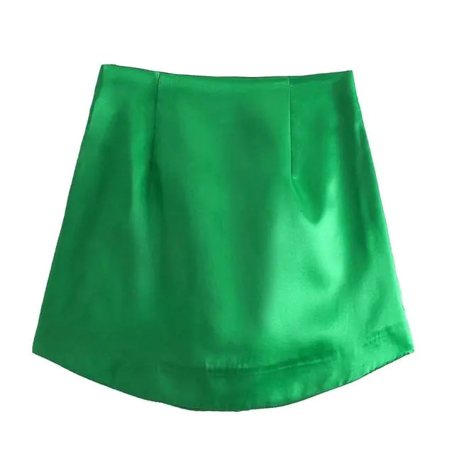 Slim Satin Skirt