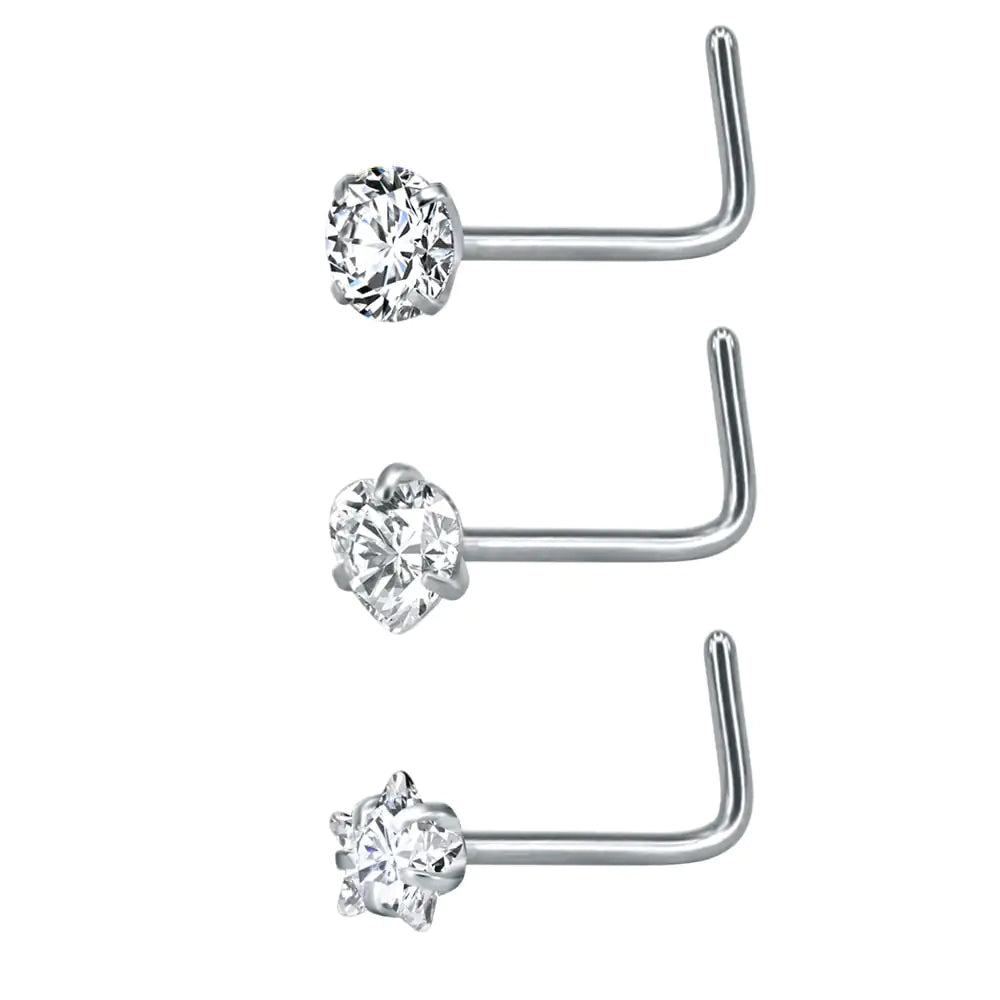 Crystal Nose Studs Set