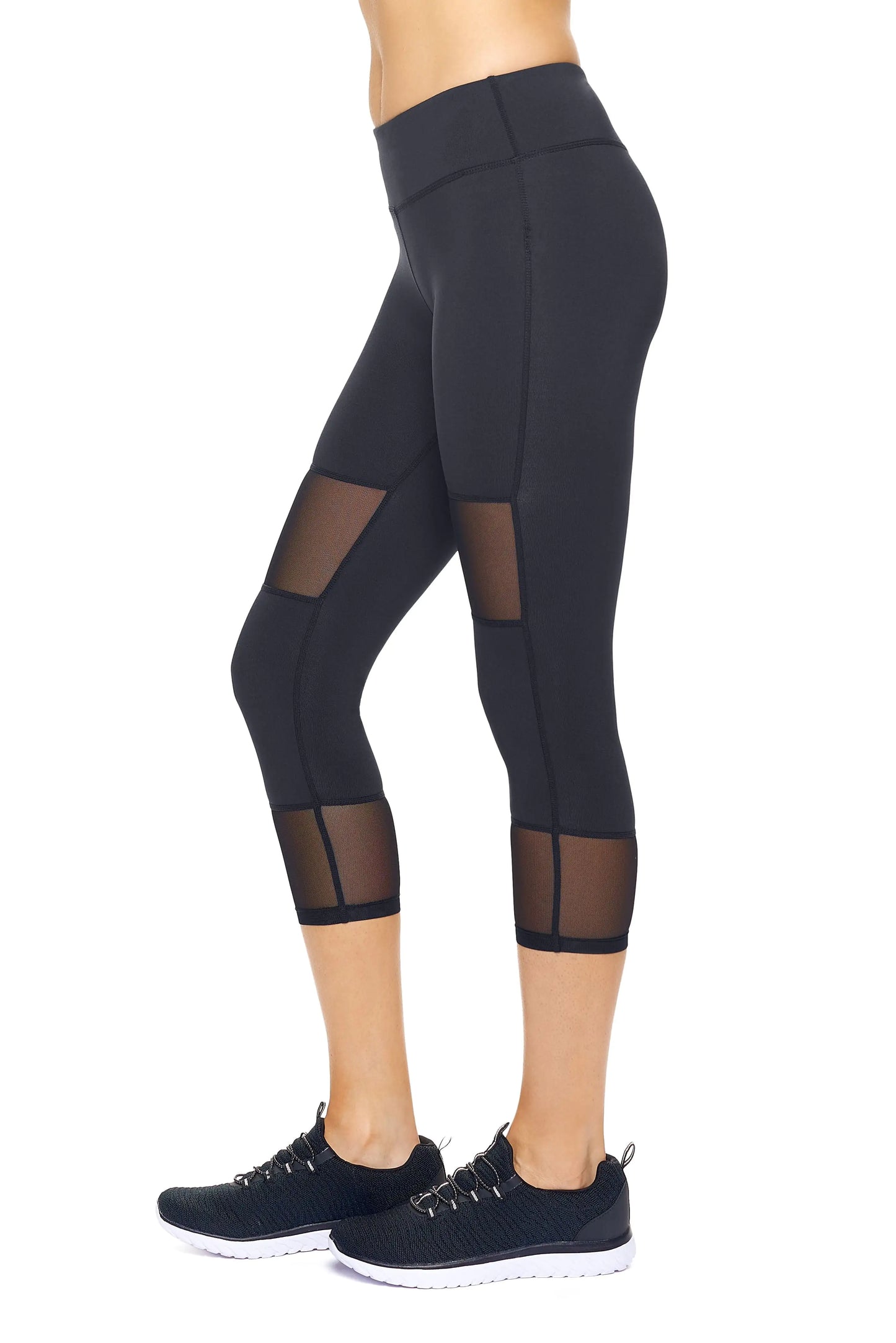 Women's Mid-Rise Double Mesh Panel Leggings