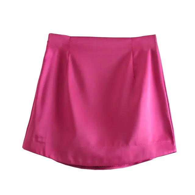 Slim Satin Skirt